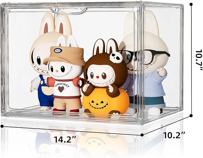 Clear Acrylic Display Case, Extra Large Stackable Storage Bins Magnetic - Image 2