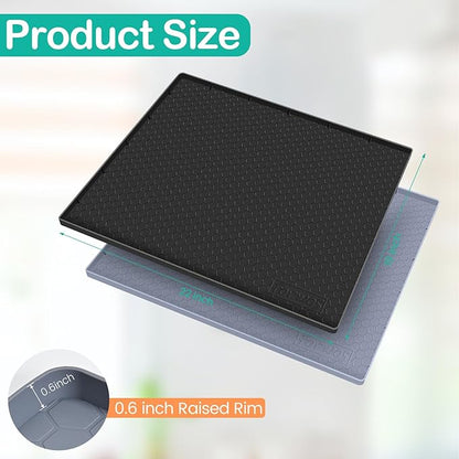 Waterproof Under Sink Mat 22" x 19", Silicone Cabinet Liner, Rubber Protector - Image 2