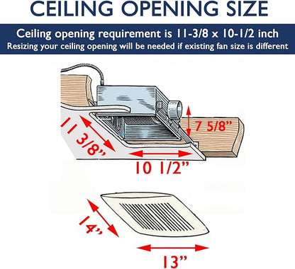 SEP120 | 120 CFM | 0.3 Sone Ultra Quiet | Energy Star Certified | Energy-Saving - Image 2