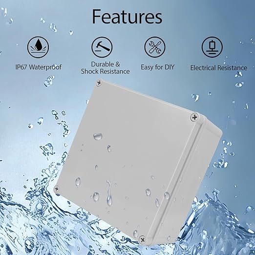 Junction Box, 7.9"x 7.9"x 3.7" Outdoor Electrical Box - Image 5