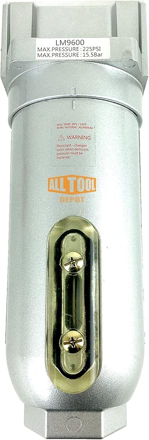1" NPT Super Duty Compressed Air In Line Filter Desiccant Dryer Moisture Water by AllToolDepot