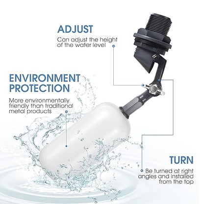 meekoo Float Ball Valve, 1.57 Inch Male Automatic Fill Feed Humidifier Tank - Image 3