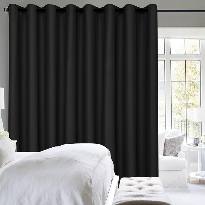 Hiasan Patio Sliding Door Blackout Curtains-10ft Wide x 8ft Tall, Grommet by Hiasan