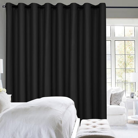 Hiasan Patio Sliding Door Blackout Curtains-10ft Wide x 8ft Tall, Grommet by Hiasan
