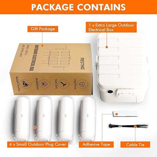 RESTMO 5-Piece Outdoor Waterproof Electrical Box Set – 12.5" x 8.5" x 5" Large - Image 9