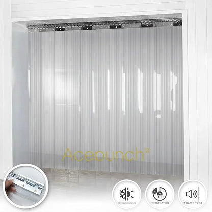 Ribbed PVC Strip Curtain Clear 48" Width x 84" Height Vinyl Door Strips - Image 3