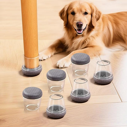Chair Leg Floor Protectors for Hardwood Floors – Smooth Nylon Base Won’t Trap by Unknown