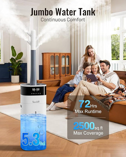Warm and Cool Mist Humidifier Large Room, 5.3Gal/20L Humidifiers - Image 2