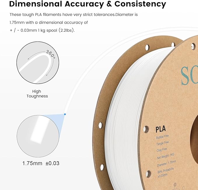 Sovol PLA 3D Printer Filament 2kg Spool Printing Materials, Wiring Tightness - Image 6