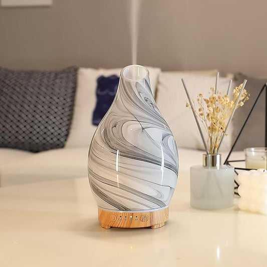 Essential Oil Diffuser, Art Glass Ultrasonic Aromatherapy Diffuser by inrorans