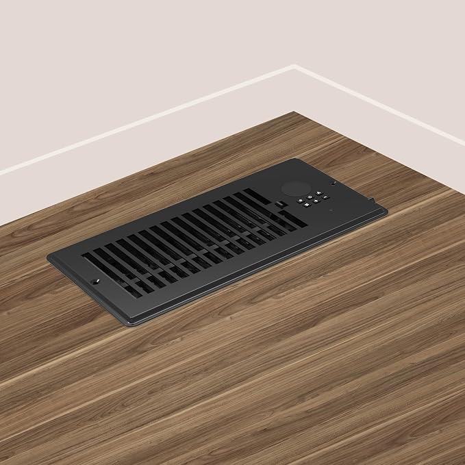 4"x10" Vent Register Booster Fan, Strong Steel Panel, Ultra-Quiet, Built-In - Image 2