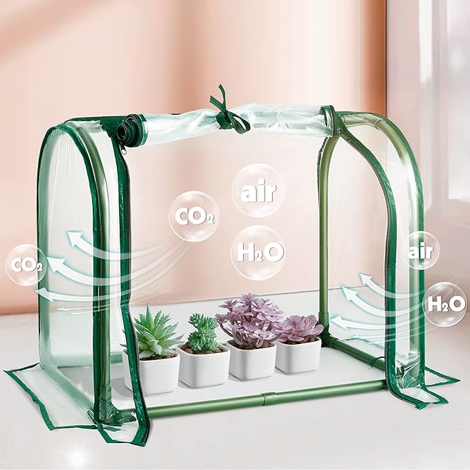 Mini Indoor Greenhouse Tabletop Garden Nursery Plant Cover Tent Humidity Domes - Image 2