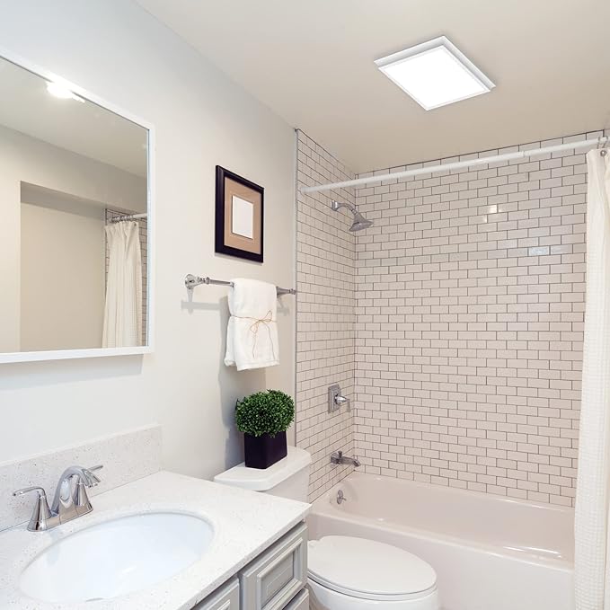 Homewerks 7141-110-G4 Bathroom Fan Integrated LED Light Ceiling Mount Exhaust - Image 7