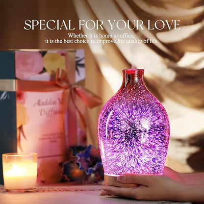 Porseme 280ml Essential Oil Diffuser 3D Glass Aromatherapy Ultrasonic Humidifier - Image 6