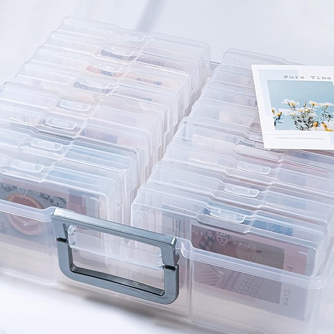 novelinks Transparent 4" x 6" Photo Organizers and Photo Storage Box - Image 6
