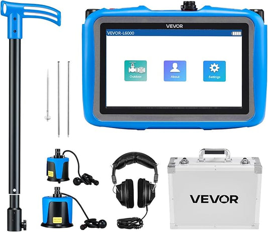 VEVOR Pipe Water Leak Detector for Outdoors, 1Hz-10000Hz, 3 Listening Rods by VEVOR