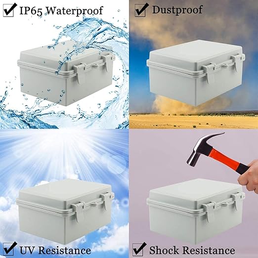 Sunnyglade ABS Plastic Dustproof Waterproof IP65 Junction Box Universal Durable - Image 5