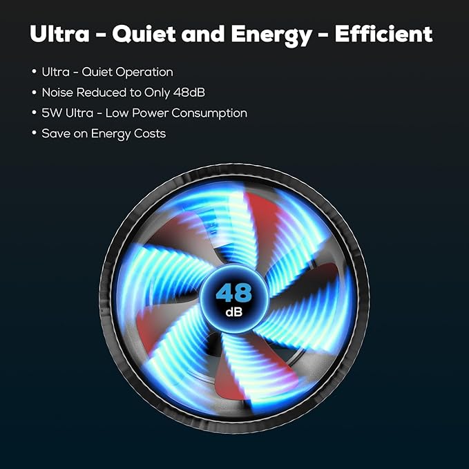 4 Inch Inline Duct Fan with Speed Controller –130 CFM, Ultra-Quiet 48dB - Image 3