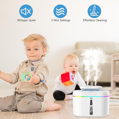 2L humidifiers for bedroom humidifier Home Ultra-Quiet 28 dB Quiet Supersized - Image 2