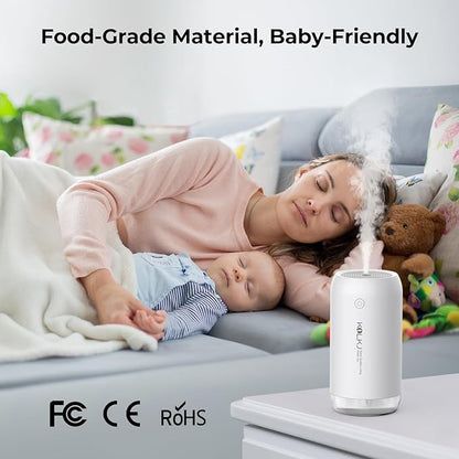 Portable Mini Humidifier, KQLKJ 350ml Small Cool Mist Humidifiers, USB Personal - Image 4