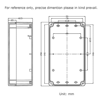 Waterproof Plastic Project Box IP65 ABS Electronic Junction Box Enclosure 6.2 x - Image 5