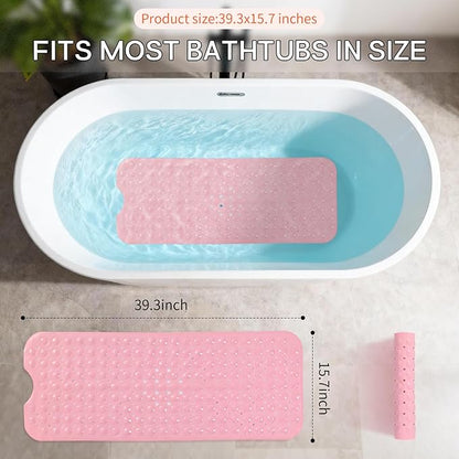 Anti-Slip Bathtub Shower mat, 39.3×15.7 inch（Approximately 100 × 40cm） Soft - Image 4