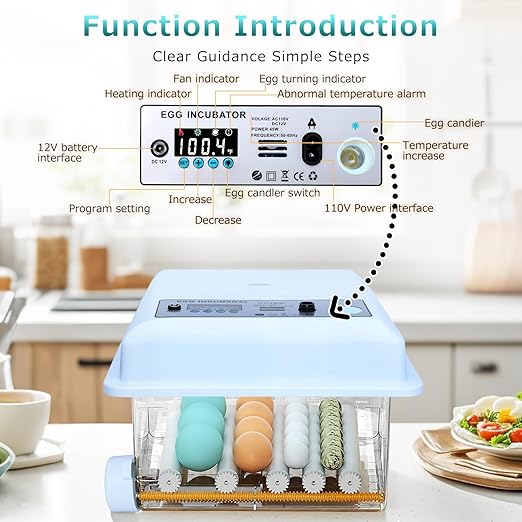 Incubators for Hatching Eggs 16 Egg Automatic Egg Incubator - Image 3