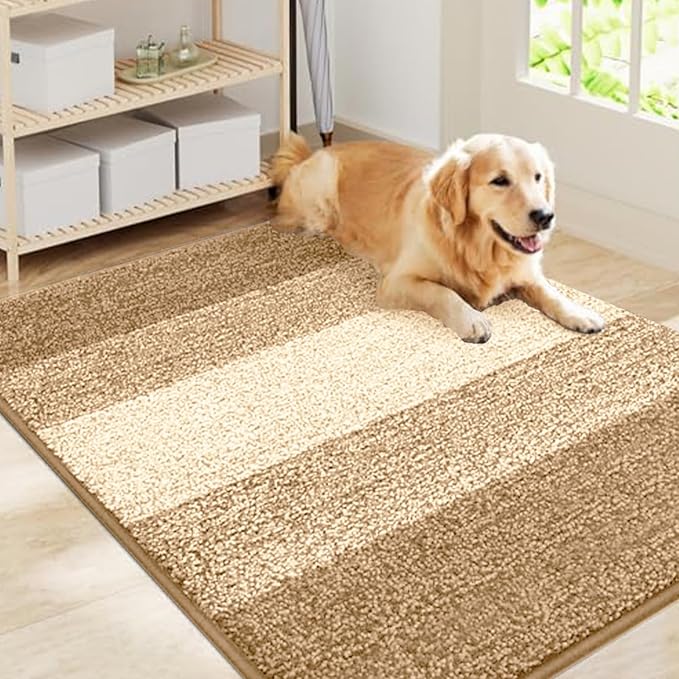 Smiry Dog Door Mat for Muddy Paws, Absorbs Moisture and Dirt, Low-Profile by Smiry