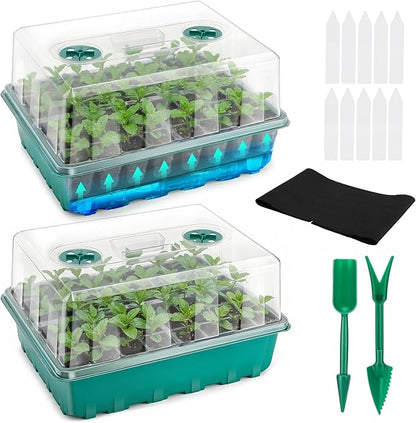 Self-Watering Seed Starter Tray 2 Packs, 96 Cells Seed Starter Kit by Hanaoyo