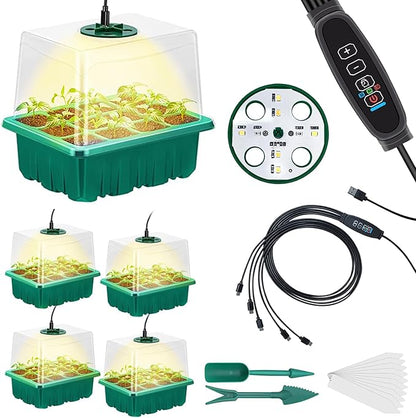 Seed Starter Tray 5 Packs Seedling Starter Trays by CANNABMALL