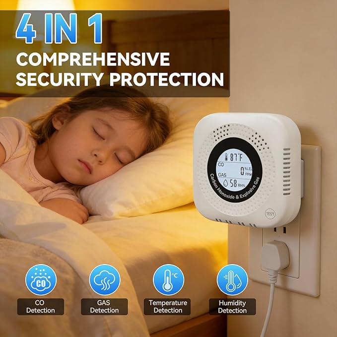 Gas Leak Detector 4-in-1 for Carbon Monoxide Detectors Methane and Propane - Image 5
