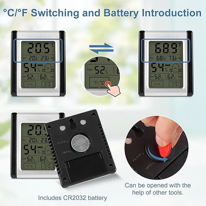 Digital Indoor Thermometer and Hygrometer Monitor - Image 4