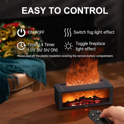 Fireplace Diffuser Humidifier, Fireplace Aromatherapy Essential Oil Diffuser - Image 4