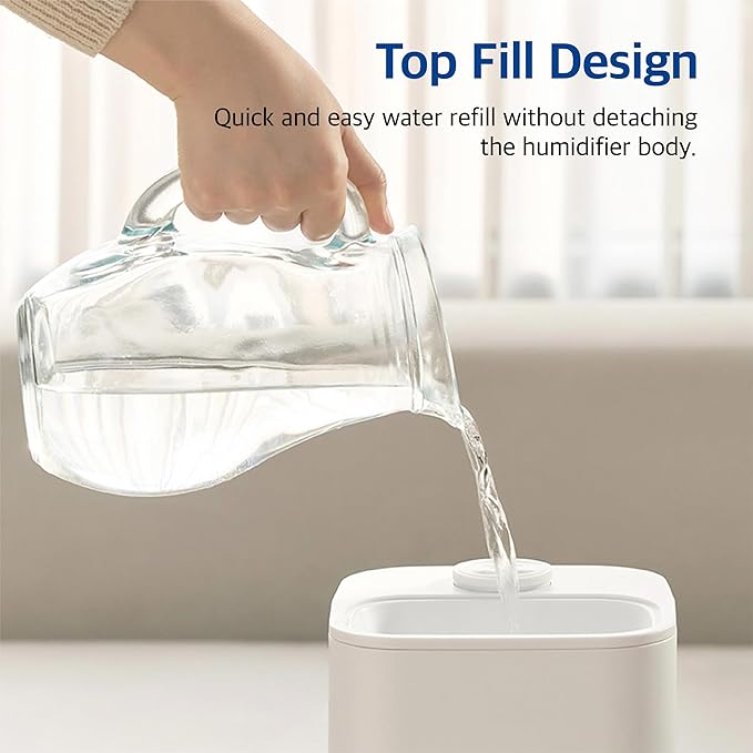 Pureal 10L Tower Humidifier, 83H Runtime, Warm & Cool Mist, Large Room - Image 7