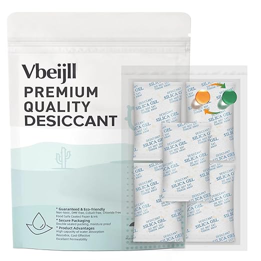5 Gram Color-Indicating Silica Gel Packets, Each 5 Pack Individually Sealed by Vbeijll