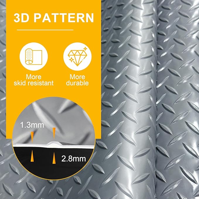 10x20 FT Garage Floor Mat, 2.8mm Thickened Flooring Roll - Image 3