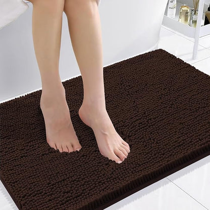 Smiry Luxury Chenille Bathroom Rugs 36x24, Extra Soft and Absorbent Shaggy Bath by Smiry