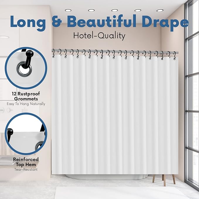 Premium Shower Curtain Liner, 6G PEVA Shower Curtain - Image 5