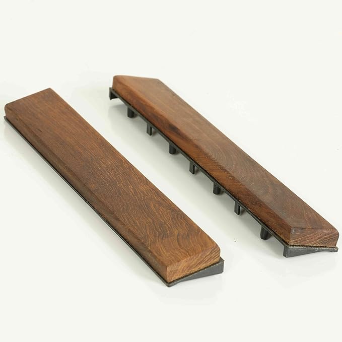 Bare Decor EZ-Floor End Trim Piece Interlocking Flooring in Solid Teak Wood - Image 2