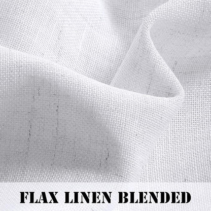 H.VERSAILTEX Linen Curtains Pair Set Functional Open Weave Curtain Highly - Image 3