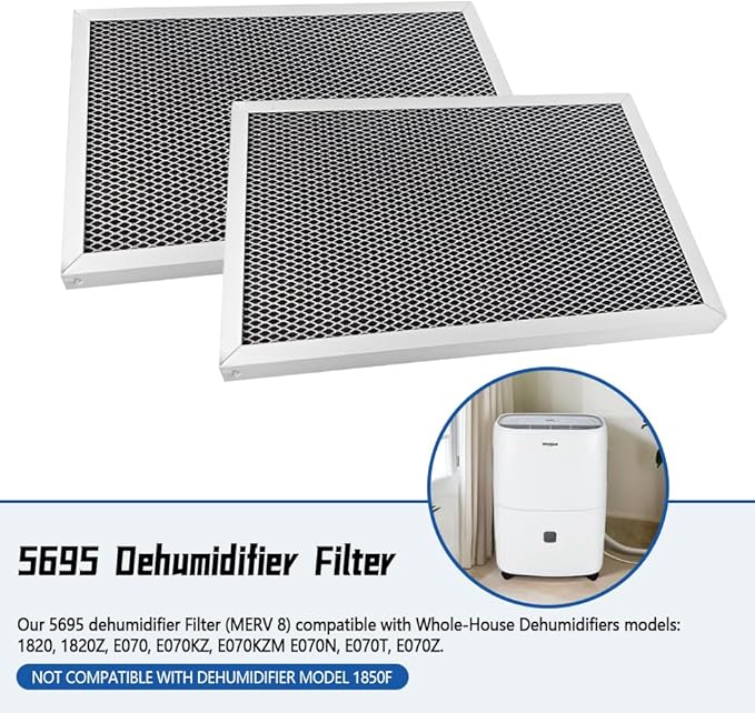 5695 Dehumidifier Filter 2PC 12x8x1 Fit - Image 2
