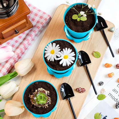 20 Pcs Nursery Pots with Humidity Dome, Cupcake Plant Nursery Pots with Bring A - Image 2