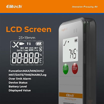 Elitech USB Digital Data Logger Temperature Humidity External Probe Reusable - Image 4