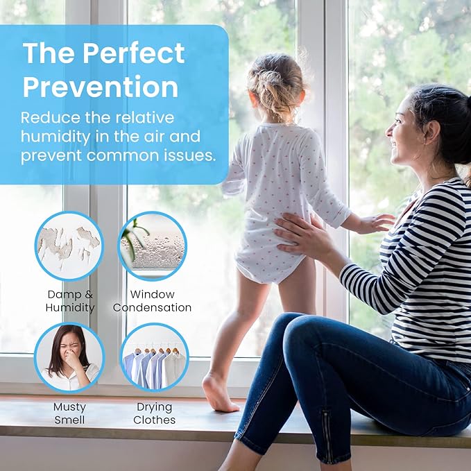 Pro Breeze Electric Mini Dehumidifier, 2200 Cubic Feet, Compact and Portable - Image 3