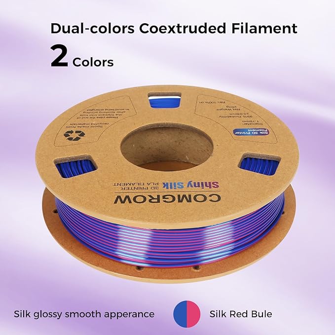 Comgrow Silk Shiny Rainbow Multi-Color 3D Printer Filament, Comgrow 3D Printing - Image 4