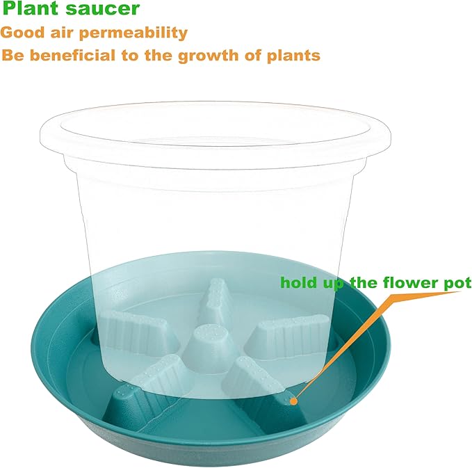 4 Pack Plant Saucer 12 inch, 8 10 14 17 inch, Plant Stand Plastic Plant Saucers - Image 3