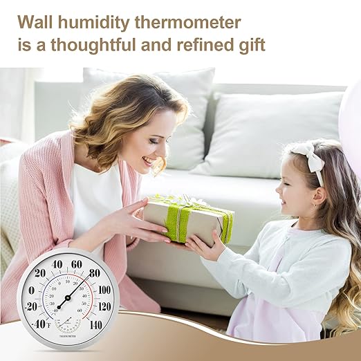 Indoor Outdoor Thermometer Wall Large Numbers Thermometer No Battery 12" - Image 6