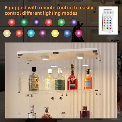 Yoluckea 4-Tier Glass Display Cabinet - Image 4