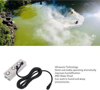 Ultrasonic Fogger Humidifier Mist Maker 3 Heads 36V Stainless Steel Low Noise - Image 2