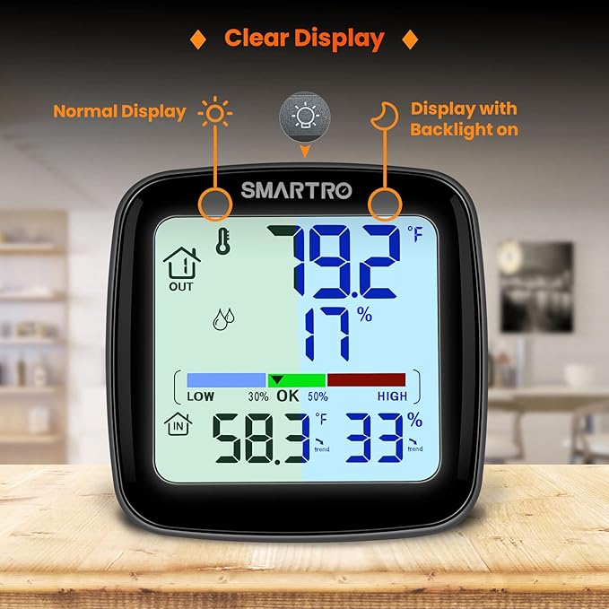 SMARTRO SC92 Professional Indoor Outdoor Thermometer Wireless Digital - Image 6